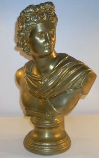 Vintage Alexander Backer Co Gilt Classical Bust