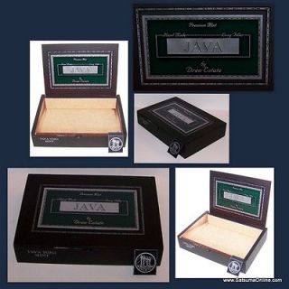   Mint by Drew Estate wooden cigar box black wood with emerald label