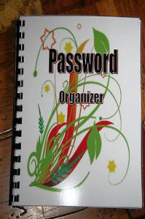   PASSWORD ORGANIZER Website Address User Name Book Manager Personalized