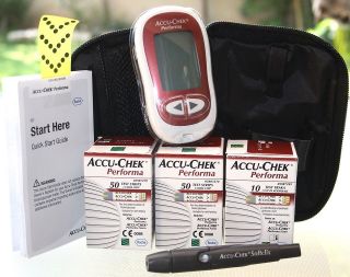 Accu Chek Performa Kit 110 Test Strips Multiclix Lancets Diabetes 