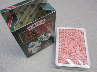Modiano Italian 100% Plastic Playing Cards   Texas Poker   Red Square 