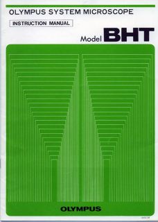 Olympus BHT BH2 Microscope Instruction Manual on CD