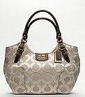 NWT COACH BEIGE KHAKI MADISON OPART ABIGAIL SIGNATURE SHOULDER TOTE 