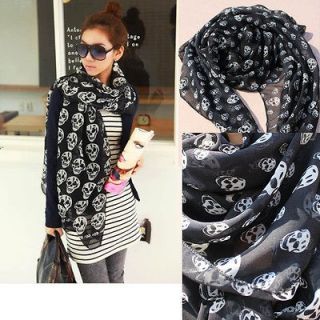 Fashion Women/girls beautiful skull scarf wrap shawl 