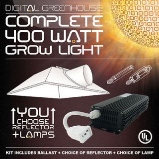 400 watt DIGITAL GROW LIGHT Kit 400w HPS w BALLAST BULB HOOD Sodium 