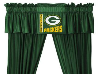 GREEN BAY PACKERS Valance & 63 or 84 Curtain Set