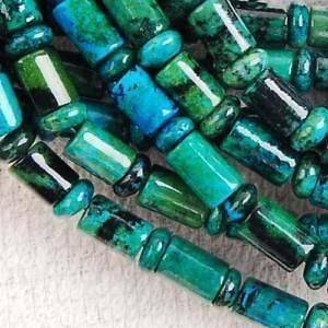 5x8MM Azurite Chrysocolla Abacus Loose Beads Gemstone 15