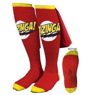 The Big BANG Theory Official Caped BAZINGA Socks Dr Sheldon Cooper HOT 