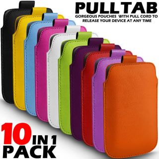   PACK PULL TAB LEATHER POUCH SKIN CASE COVER FOR VARIOUS ACER MOBILES