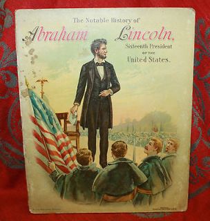 Antique HC Childrens Book Abraham Lincoln Civil War Illustrated 