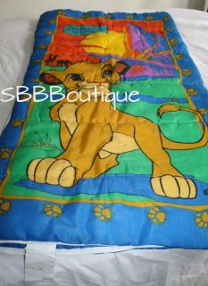   Lion King Simba Baby Cub Sleeping Bag Overnight Bed Zips Up Bedding