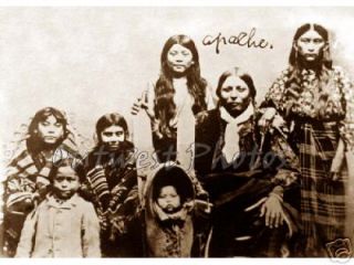 Photo Indian Native Apache Family with Cradle Board