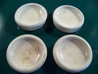 Vintage 4 Porcelain 1930s 40s Furniture Coaster Caster Cups by 