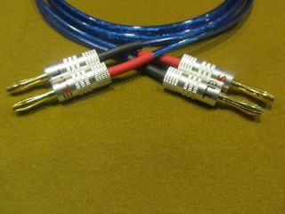 Samurai 14 AWG Wire Speaker Cable W/ Banana Plugs, 25 Ft.