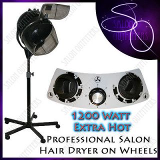 New Professional Hooded Hair Dryer on Wheels Stand Barber Beauty Salon 
