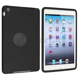 Black Silicone Soft Skin Case Cover For Apple iPad Mini Tablet WiFi 
