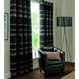 NEW ARLINGTON BLACK EYELET RING TOP LINED CURTAINS IN ALL SIZES