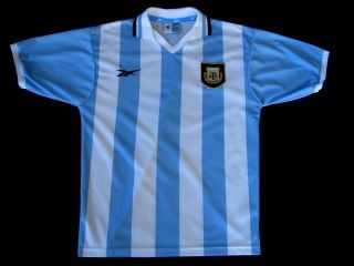 Vintage Reebok ARGENTINA 99 00 Home FOOTBALL SHIRT BATISTUTA maradonna 
