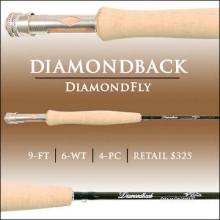Diamondback DiamondFly Fly Rod — 6 WT — 9 FT — 4 PC —  