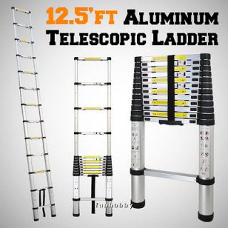 NEW 12.5ft Portable Aluminum Telescopic Tel​​escoping Ladder 