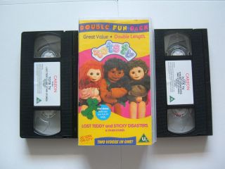 TOTS TV childrens VHS, double video cassette LOST TEDDY & STICKY 