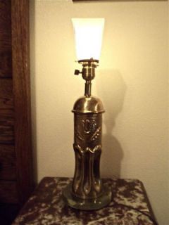 TOP QUALITY WW1 TRENCH ART SHELL LAMP ON 18PDR SHELL CANADA
