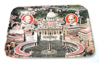 VINTAGE MELAMINE ITALIAN ASHTRAY VATICAN POPES ITALY SAINT PETERS 