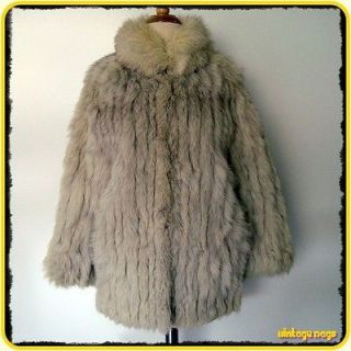 Vintage Arctic Blue Fox Fur Jacket COAT Womens Size S Small Gorgeous 