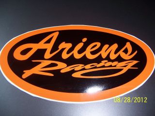 Ariens Racing New (Orange and Black) Vinyl Sticker L@@K