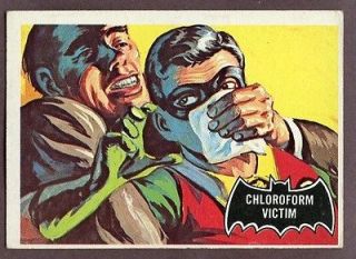 1966 TOPPS BATMAN BLACK BAT # 6 CHLOROFORM VICTIM VG EX 191041