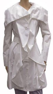 600 New Size XS Armani Jeans Womens Jacket Coat White Cotton NWT 