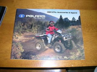 Original 2003 Polaris ATV ATVs Quad Brochure Catalog with Accessories 