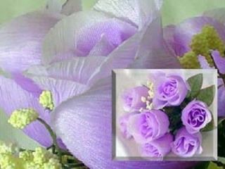   Crinkle Roses LAVENDER Wedding Flowers BULK Artificial arrangements