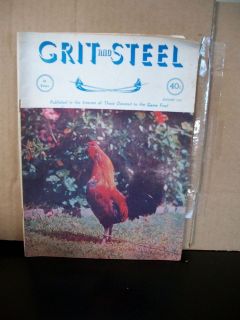 August 1962 Grit and Steel Gamefowl Magazine Good Condition