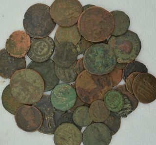 LOT OF 10 ★ CLEANED ★ ROMAN COINS ★ ANCIENT CURRENCY ROME 