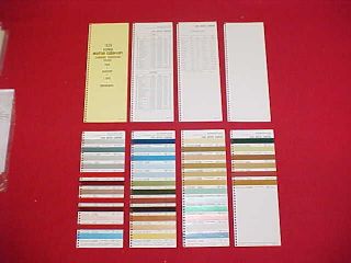 1976 FORD MUSTANG II LINCOLN MERCURY CAR COLOR PAINT CHIPS CHART 