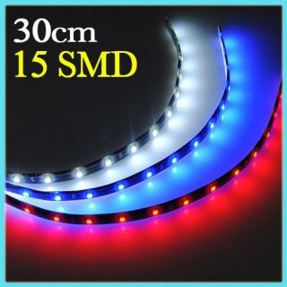 30cm 15 SMD LED Car Van Auto Flexible Neon Grill Light Lamp Strip 12V 