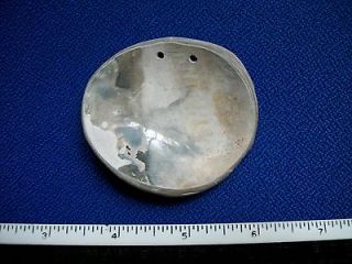 TWO HOLE SHELL GORGET , ANCIENT WHELK SHELL ,NATURAL PATINA