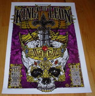 KINGS OF LEON concert gig poster 3 19 09 SYDNEY OZ