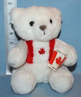   . Heritage Collection CANADIANA White Canada TEDDY BEAR Plush w/ Tag