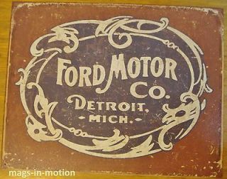 Ford Motor Co Car Lot Garage Gas Station Shop Bar Hot Rat Rod Vintage 