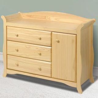 Storkcraft Aspen Sleigh Combo Dresser / Changer in Natural, 03585 61N