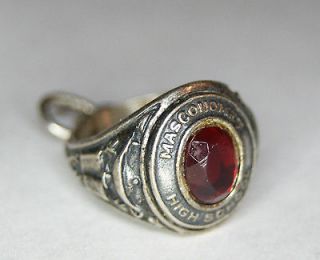 Rare Vintage Danecraft Sterling Silver High School Class Ring Charm 