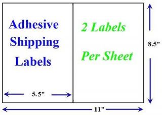 1500 Quality Self Adhesive Shipping Labels w/straight corner for USPS 