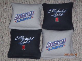 MICHELOB LIGHT VS BUSCH LIGHT EMBROIDERED CORN HOLE BAGS(8)