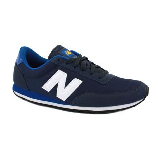 New Balance 410 U410NBY Mens Nylon & Suede Laced Running Trainers Navy 