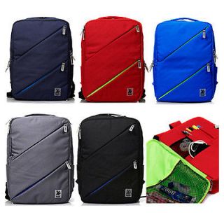 Mens Womens Diagonal Zipper Line Backpack Bookbag Schoolbag Macbook 