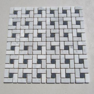   Carrara Pinwheel Tile Mosaic Tumbled 10 Pack   Backsplash Kitchen