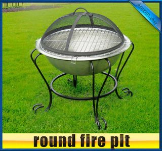   18 Outdoor Patio Mini Round Fire Pit Backyard Stainless Steel Firepit