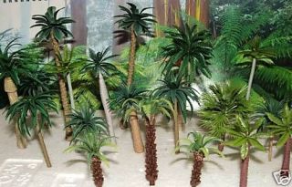 20 Rainforest Jungle palm trees trains wargame diorama 5 12cm HO 1/87 